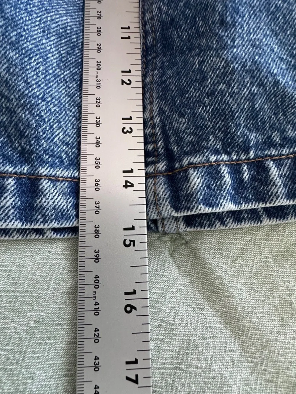 Abercrombie & Fitch Y2K Blue Denim Mini Skirt Natural Rise Size 27/4 Summer